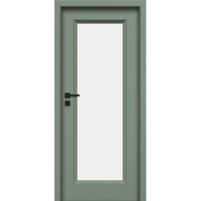 DRZWI WEWNĘTRZNE POL-SKONE Z SZYBĄ VERI W01 651 VERDE
