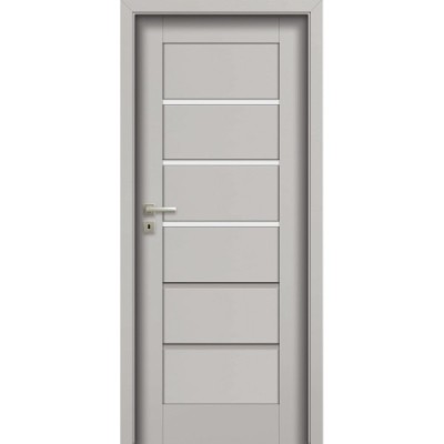 DRZWI WEWNĘTRZNE POL-SKONE Z SZYBĄ SLIM V3S3 LAMINOWANE PLATINO