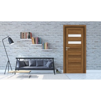 DRZWI WEWNĘTRZNE POL-SKONE PEŁNE ARCO W07 DĄB 121