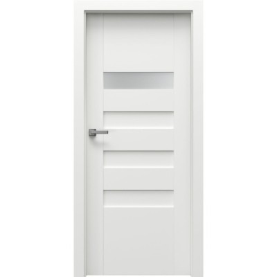 DRZWI WEWNĘTRZNE Z SZYBĄ PORTA KONCEPT H.1 OKLEINA BIAŁA