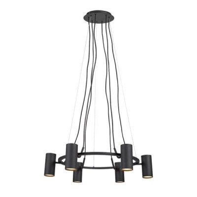 LAMPA WISZĄCA PORTO 6XGU10 CZARNY