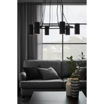 LAMPA WISZĄCA PORTO 6XGU10 CZARNY